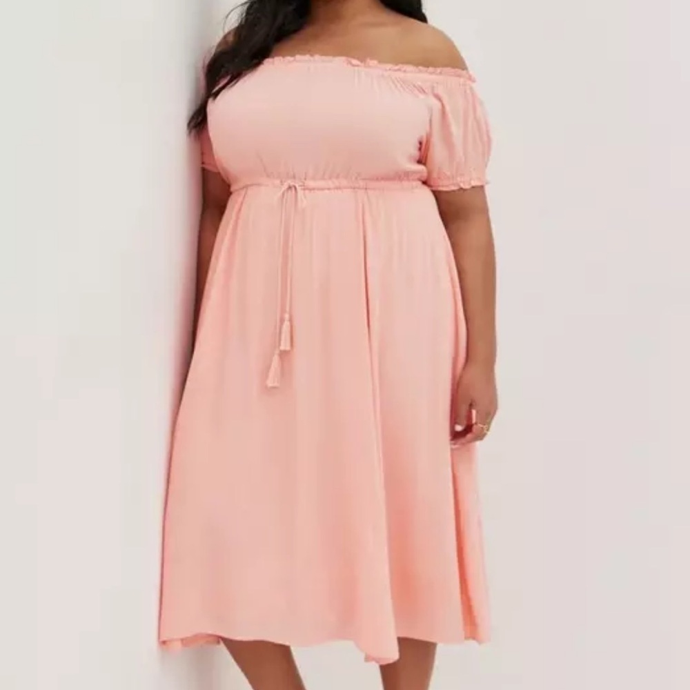 NWT Torrid Challis Off Shoulder Midi-Dress Size 3X